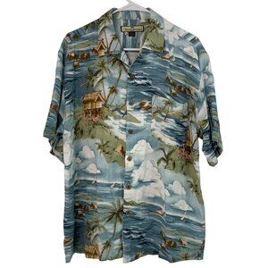 Rare Tommy Bahama Mens Silk Hawaiian Island Shirt Size M Vacay 7676 New